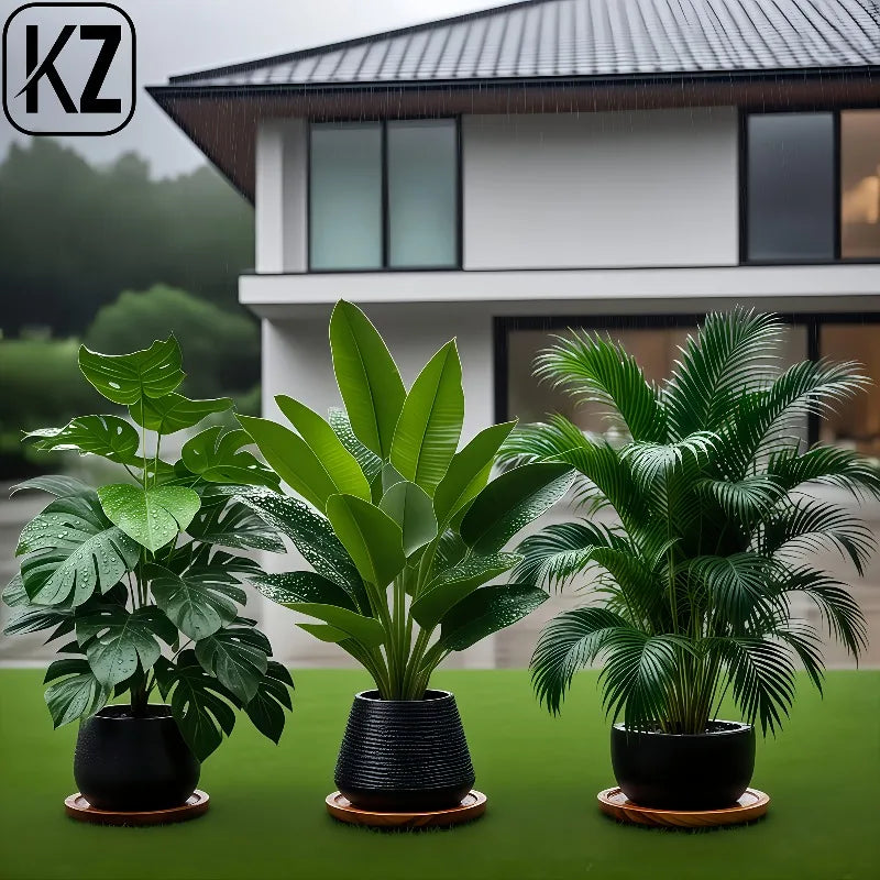 3-Piece Artificial Plant Set – Bring Nature Indoors Without the Maintenance (Without Pot)
