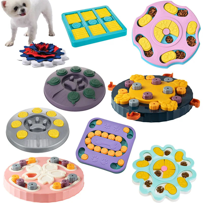 Interactive Dog Puzzle Feeder Toy – Slow Feeder Bowl for Dogs & Cats | IQ Treat Dispenser