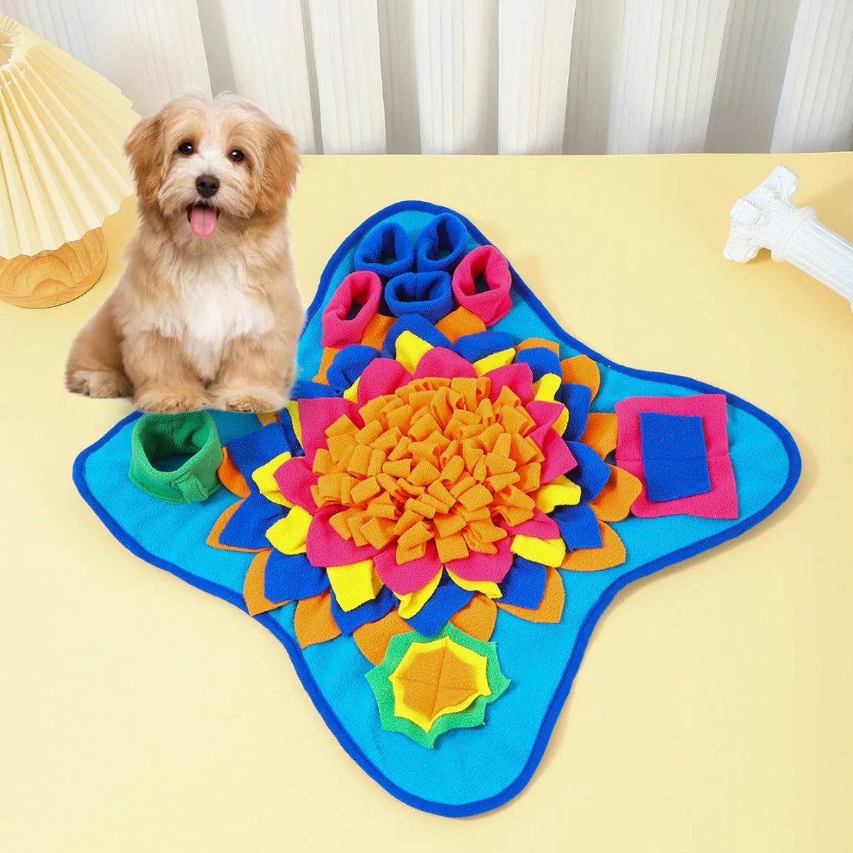 Interactive Dog Snuffle Mat – Slow Feeder Puzzle Toy for Mental Enrichment & Foraging