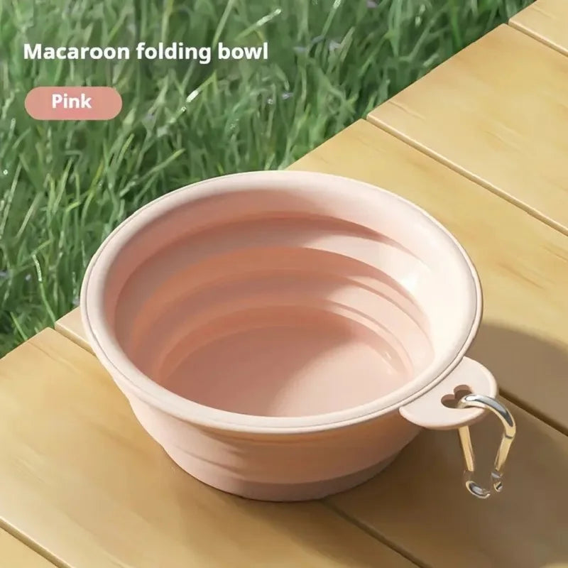 Collapsible Silicone Dog Travel Bowl – Portable Food & Water Bowl