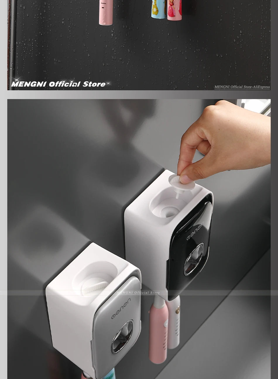 Wall-Mounted Toothpaste Dispenser – Automatic Toothpaste Squeezer & Bathroom Organiser