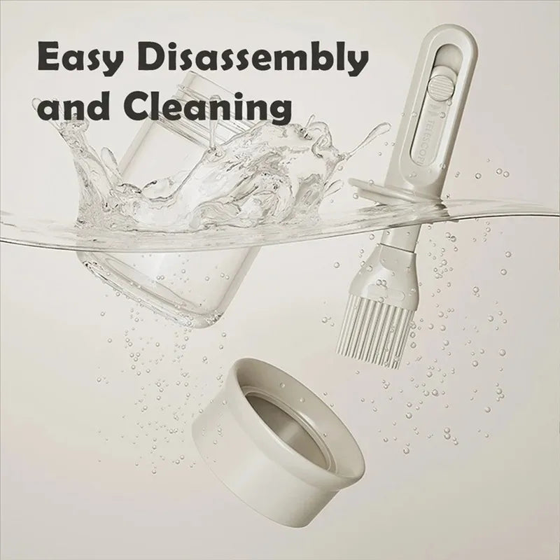 1pc Oil Dispenser Bottle with Silicone Brush – Refillable Cooking & BBQ Basting Bottle