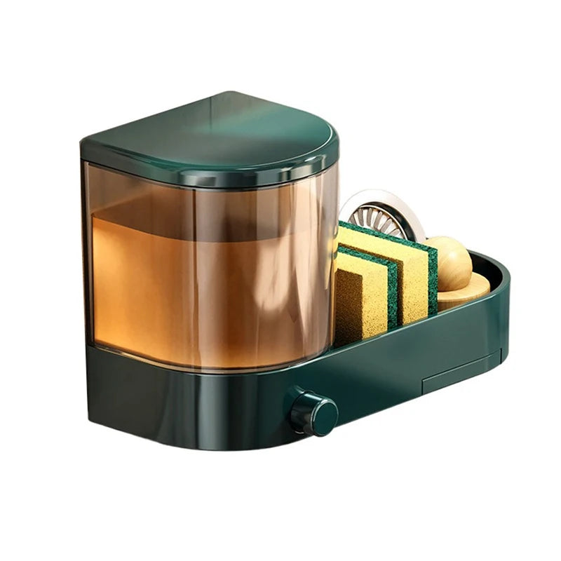 Wall-Mounted Soap Dispenser with Sponge Holder