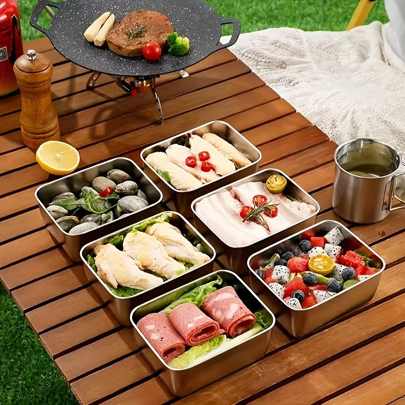 5-Piece Stainless Steel Food Storage Container Set | Airtight Meal Prep & Lunch Boxes