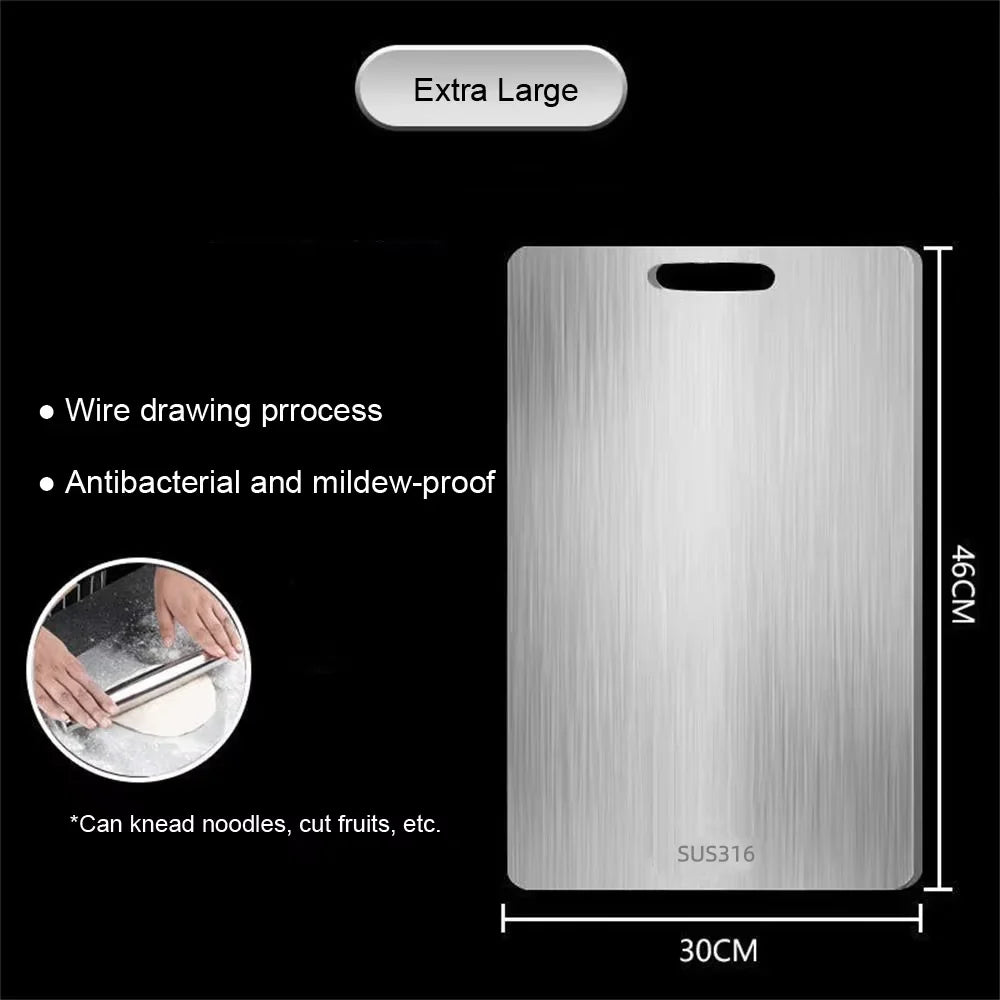 316 Stainless Steel Double-Sided Chopping Board – Durable Kitchen Cutting Board