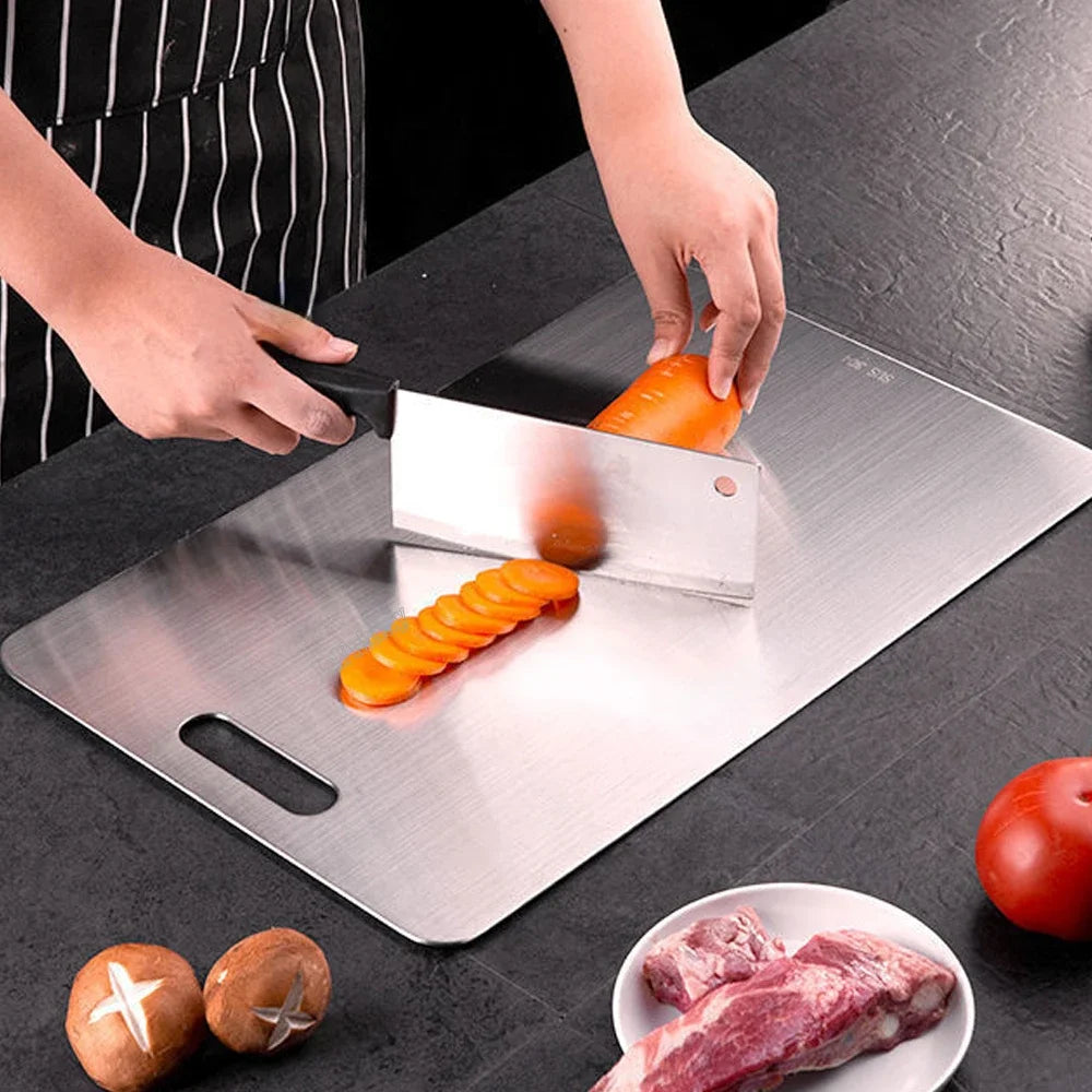 316 Stainless Steel Double-Sided Chopping Board – Durable Kitchen Cutting Board