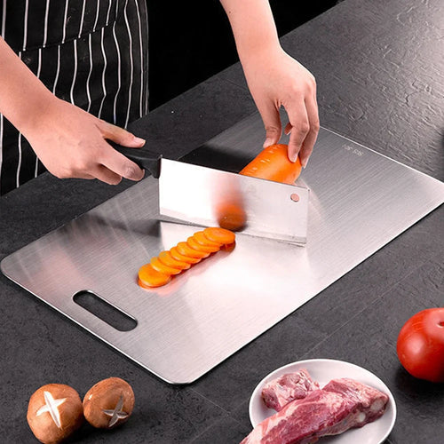 316 Stainless Steel Double-Sided Chopping Board – Durable Kitchen Cutting Board