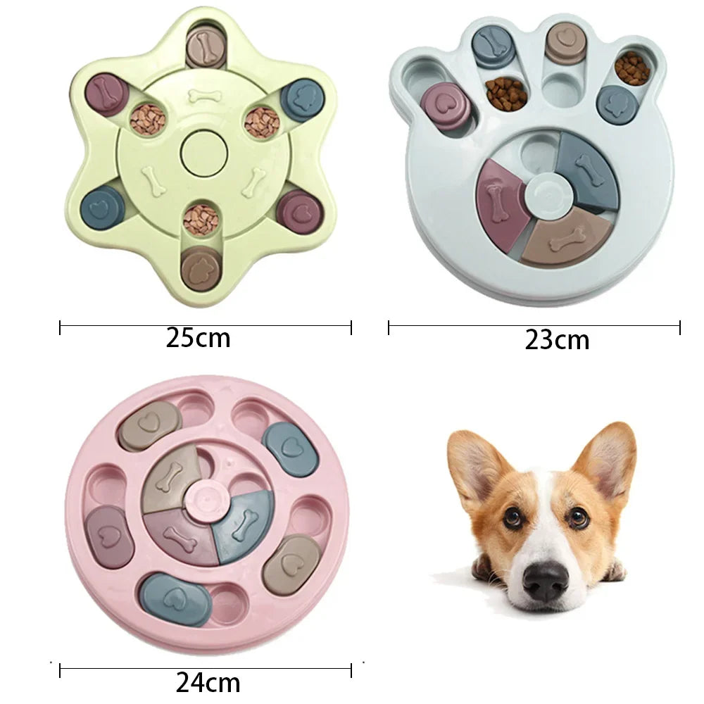 Interactive Dog Puzzle Feeder Toy – Slow Feeder Bowl for Dogs & Cats | IQ Treat Dispenser