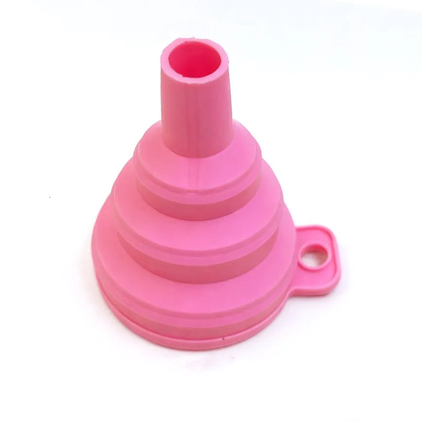 Mini Foldable Silicone Funnel – Collapsible Portable Funnel for Kitchen, Camping & Outdoor Use