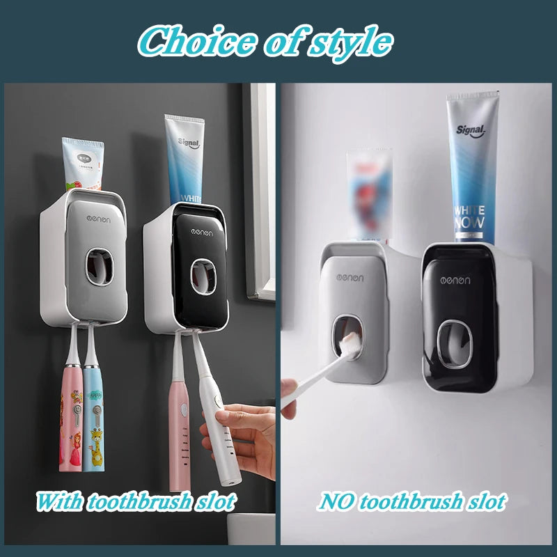 Wall-Mounted Toothpaste Dispenser – Automatic Toothpaste Squeezer & Bathroom Organiser
