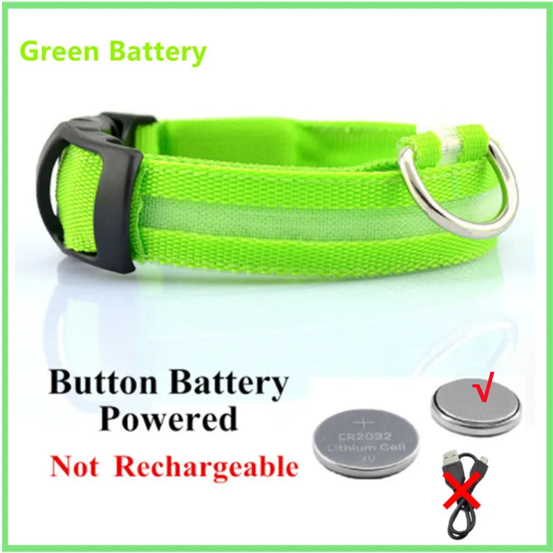 Rechargeable LED Light-Up Pet Collar