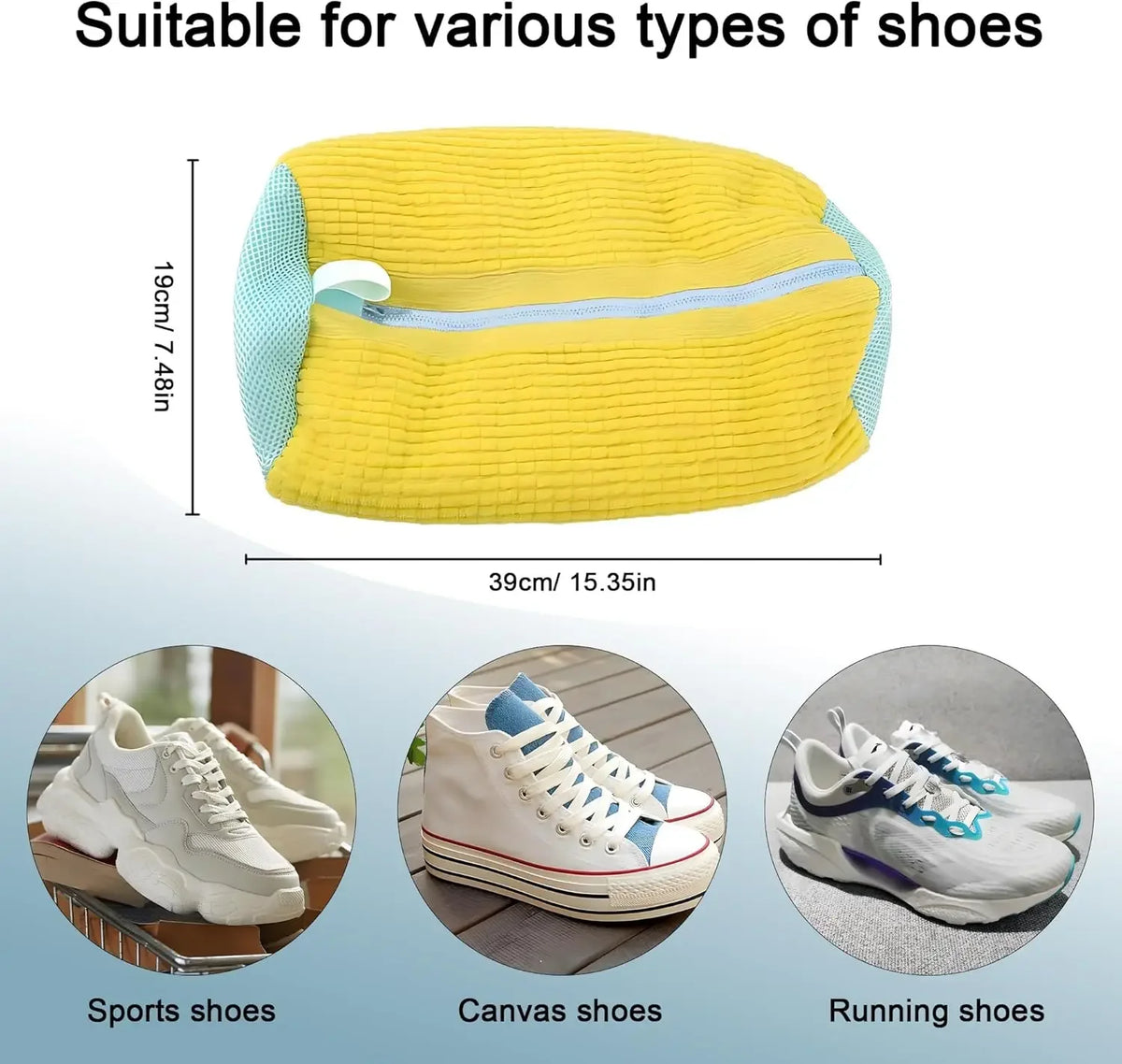 Machine Washable Shoe Washing & Drying Bag