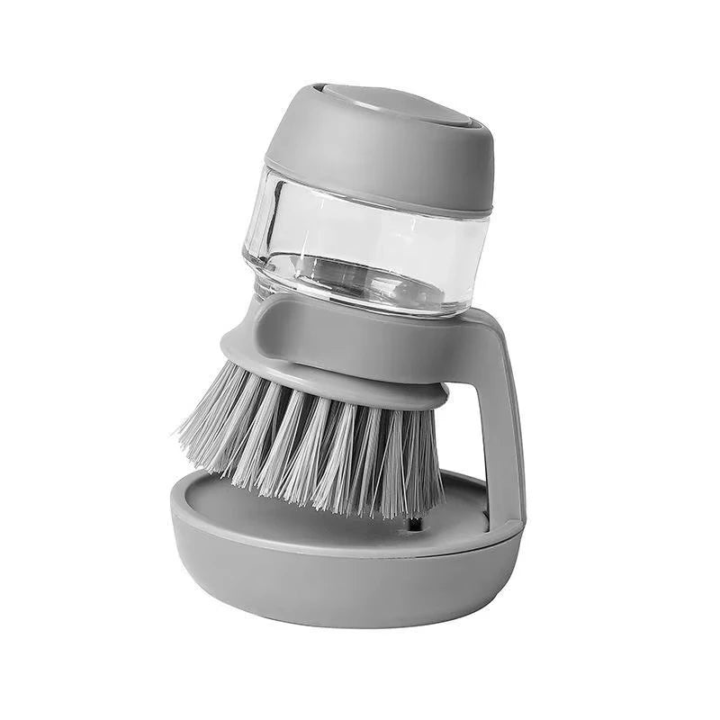 Dish Brush with Soap Dispenser & Draining Base