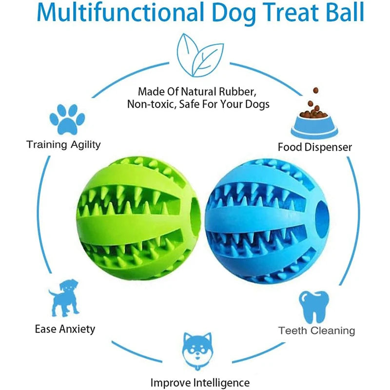 Interactive Dog Treat Ball – Chew, Dental Cleaning & Puzzle Toy
