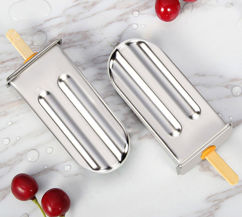 Premium Stainless Steel Popsicle Mould Set | Reusable Ice Block & Ice Cream Maker