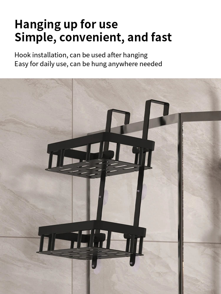 Bathroom & Shower Organiser - 2 Tier Storage Shelf