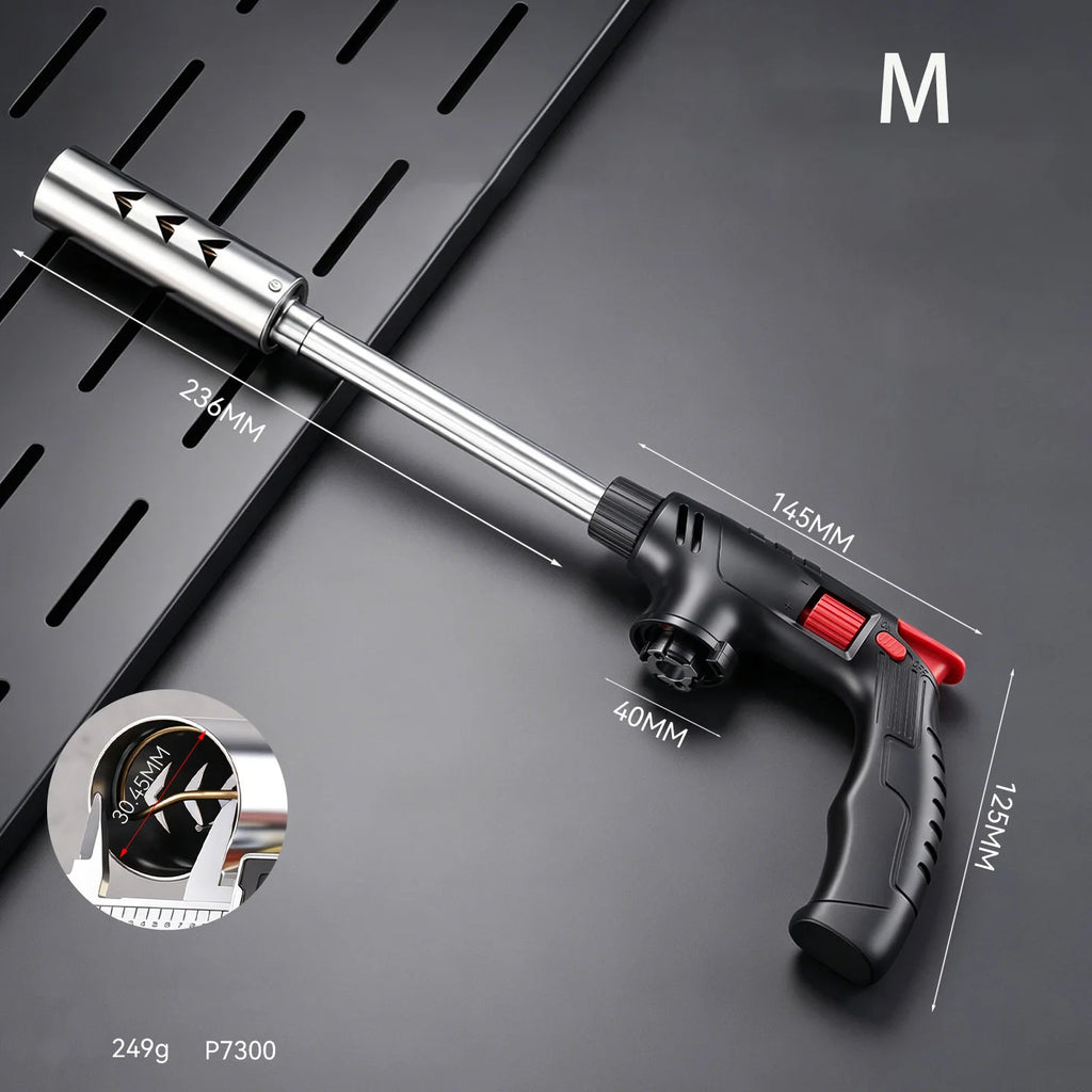 Long Neck Butane Torch – Adjustable Flame Gas Blow Torch for BBQ, Cooking & Outdoor Use