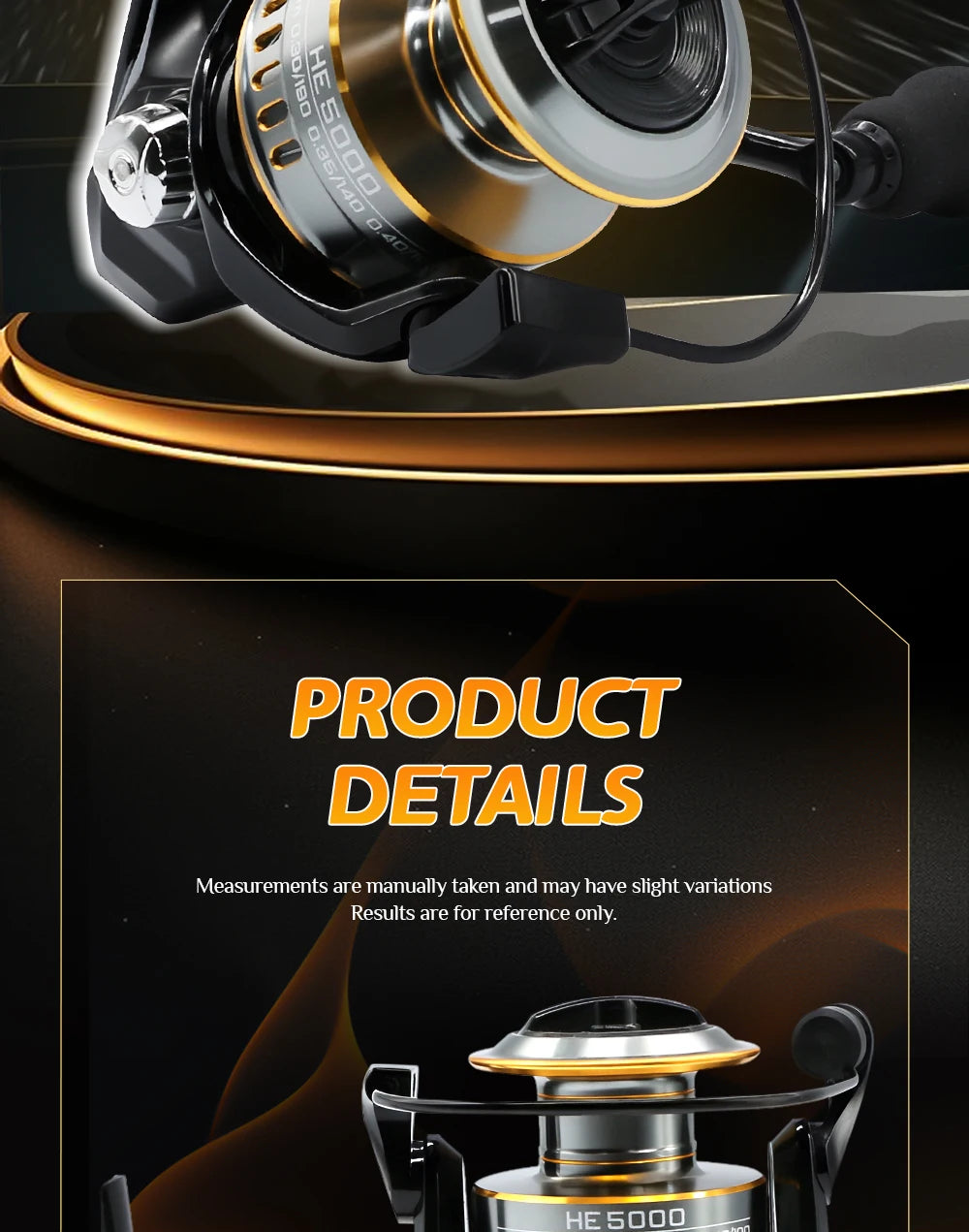Rooblinos HE Ultralight Spinning Reel – 5.2:1 Gear Ratio | 1000–7000 Series