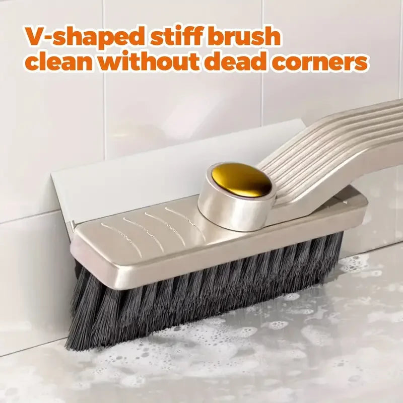 Multi-Purpose Tile & Crevice Cleaning Brush – Rotating Hard-Bristle Scrubber