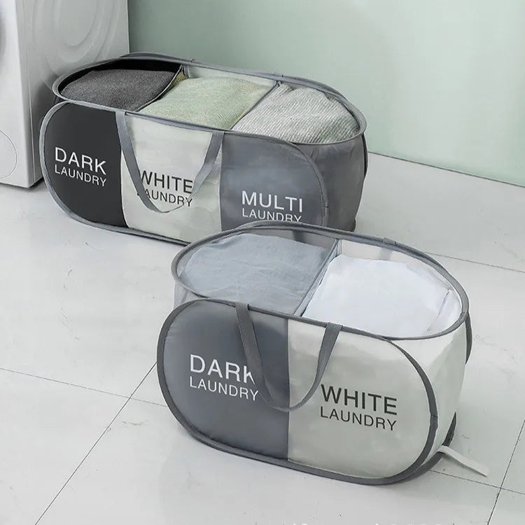 Foldable Laundry Basket – Fabric Clothes Hamper with Handles