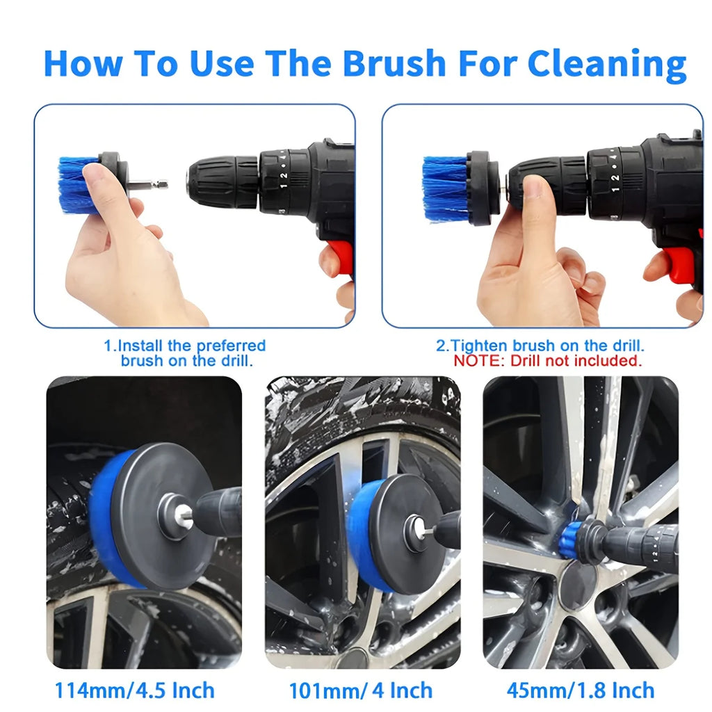 26-Piece Professional Car Detailing Brush Kit
