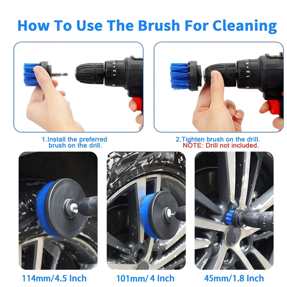 26-Piece Professional Car Detailing Brush Kit