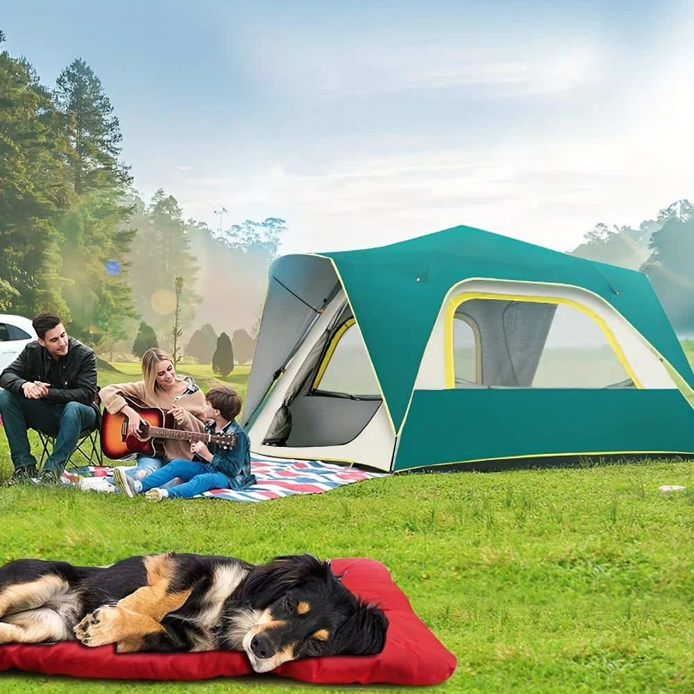 Waterproof Roll-Up Dog Bed | Washable Outdoor Pet Mattress with Carry Straps
