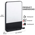 TALI Fogless Shower Mirror with Razor Holder – Shatterproof No-Drill Bathroom Mirror