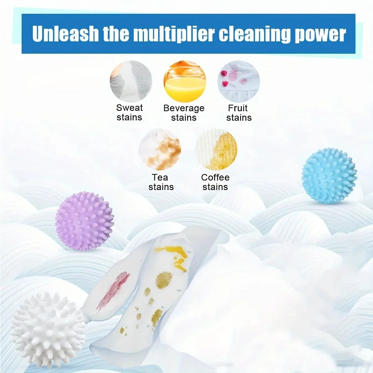 Reusable Laundry Balls 6/1Pcs - AntiReusable Laundry Dryer Balls – Choose 1, 3 or 6 Pack