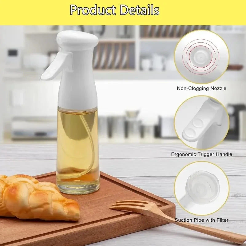 Oil Spray Bottle – Reusable Cooking Oil Sprayer & Dispenser