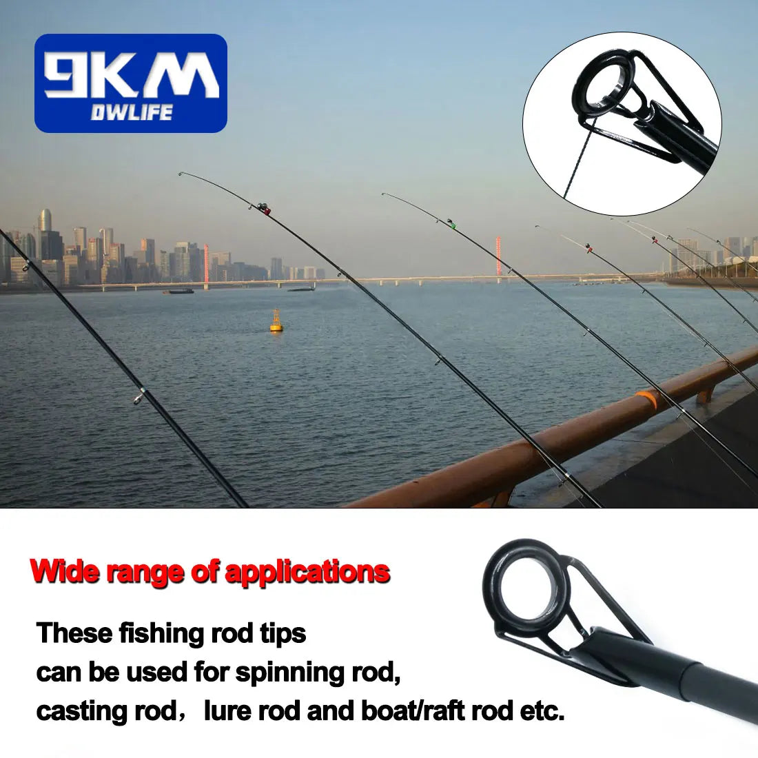 Fishing Rod Guide Repair Kit – Stainless Steel & Ceramic Tip Rings