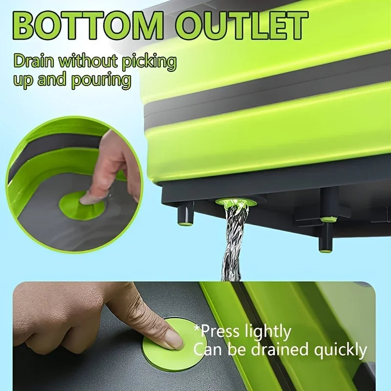 Foldable Portable Camping Basin – Space-Saving Sink, Storage & Cutting Board