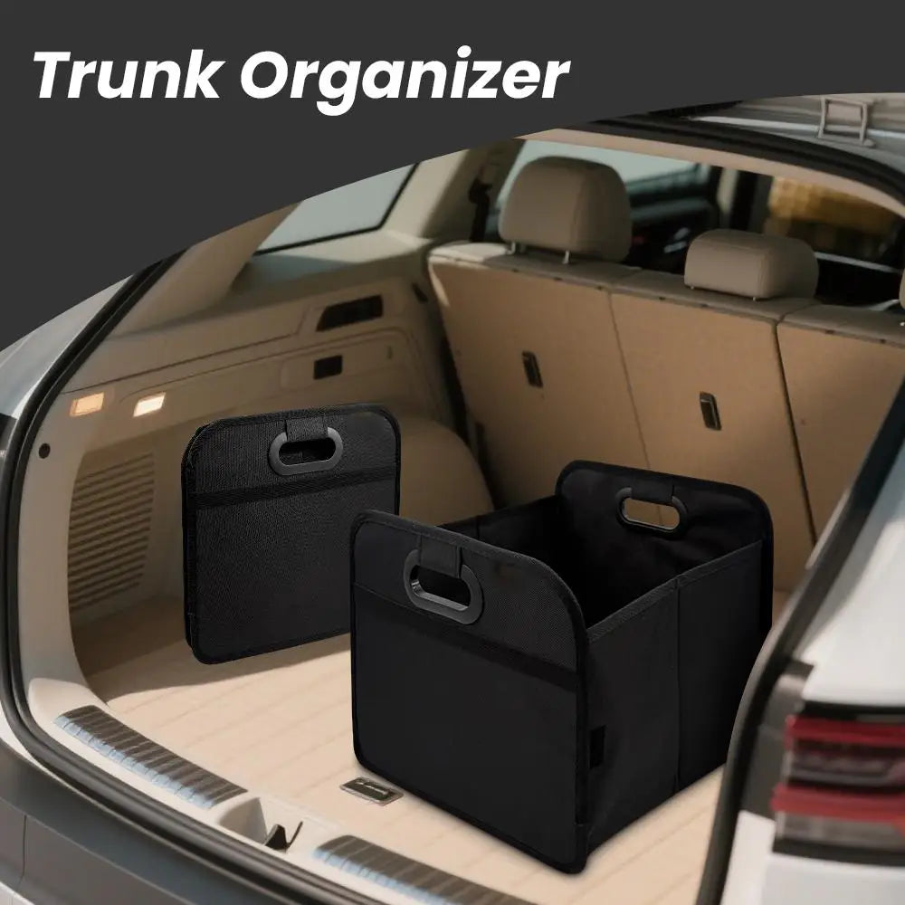 40L Foldable Car Boot Storage Organiser | Heavy-Duty Trunk Storage Box with Side Pockets
