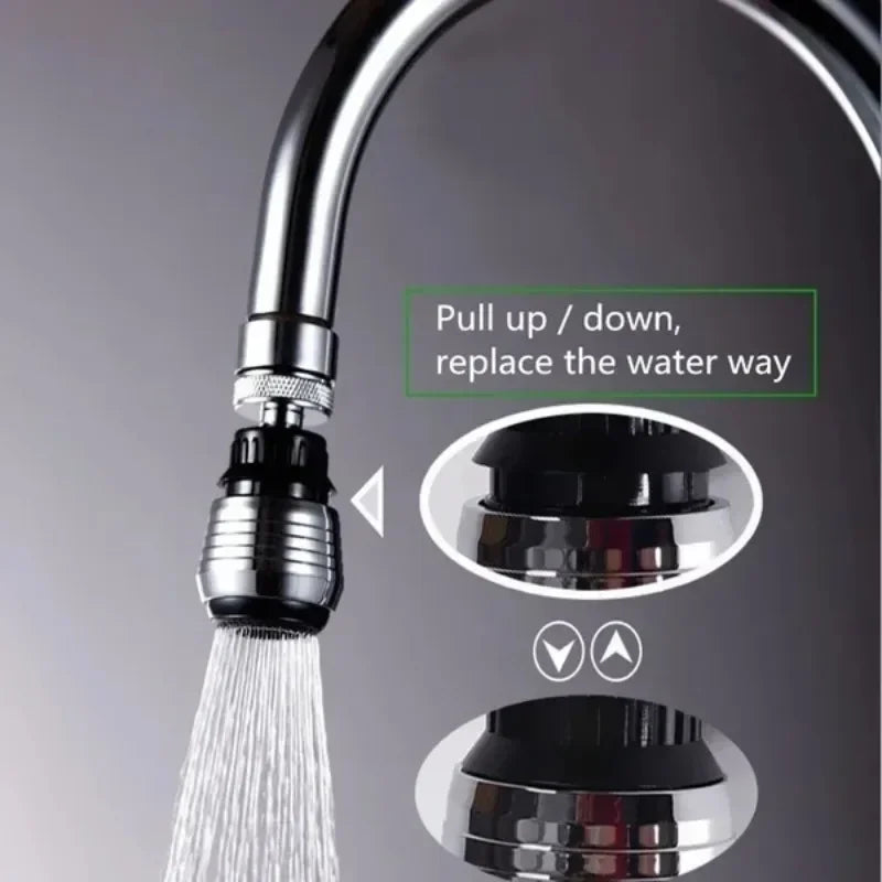 2 Pack 360° Swivel Faucet Tap Aerator | Water Saving Sink Nozzle Filter Attachment