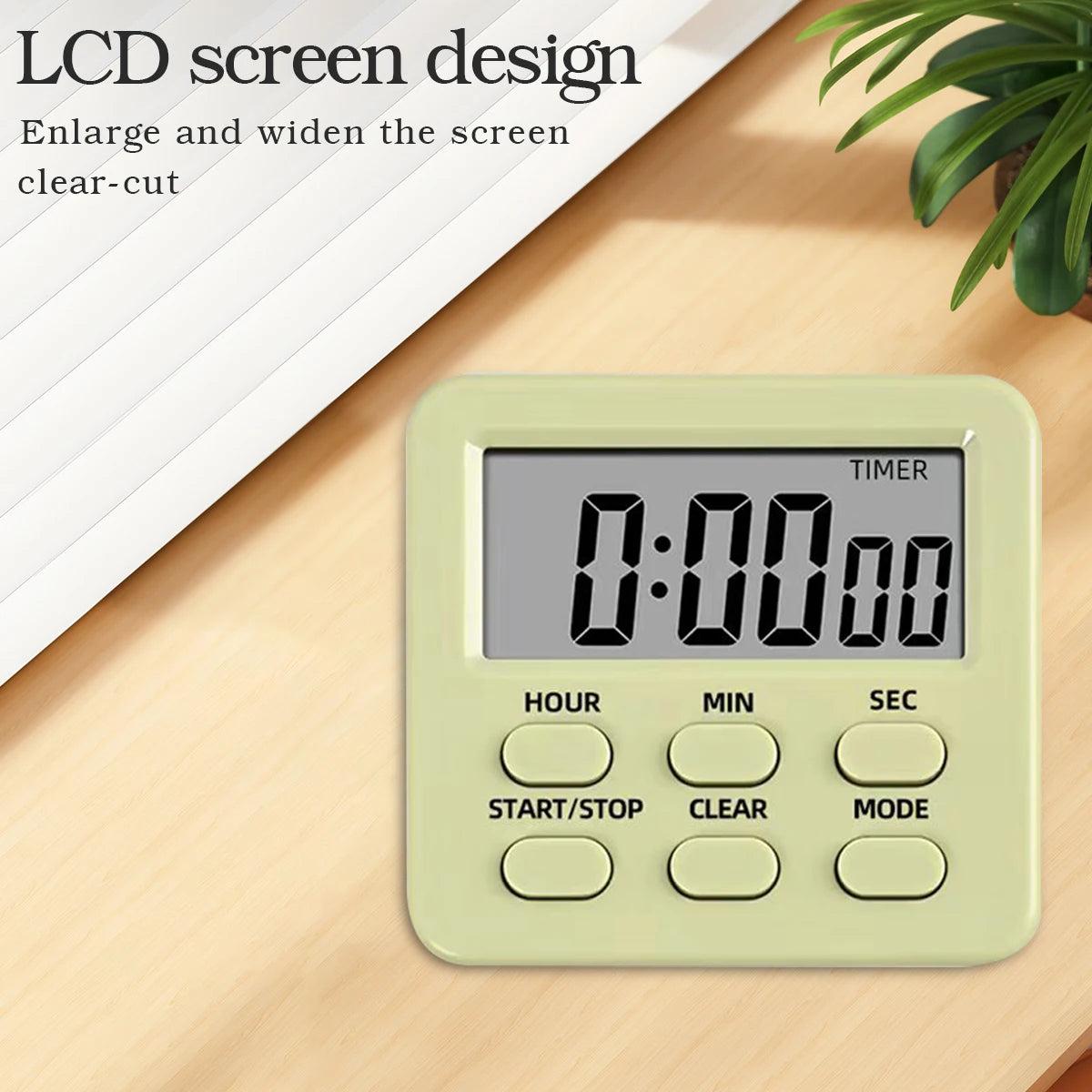 Magnetic Digital Kitchen Timer with LCD Display