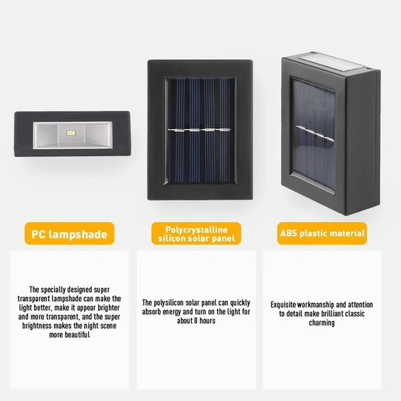 Solar LED Fence Lights – Waterproof Outdoor Wall & Garden Lights