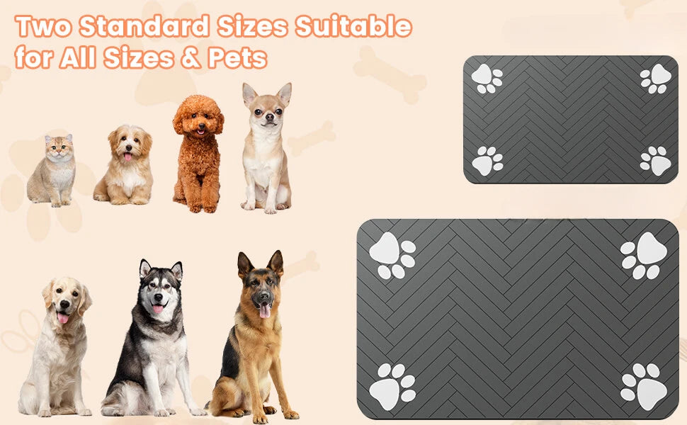 Pet Feeding Mat – Absorbent Waterproof Placemat for Dogs & Cats