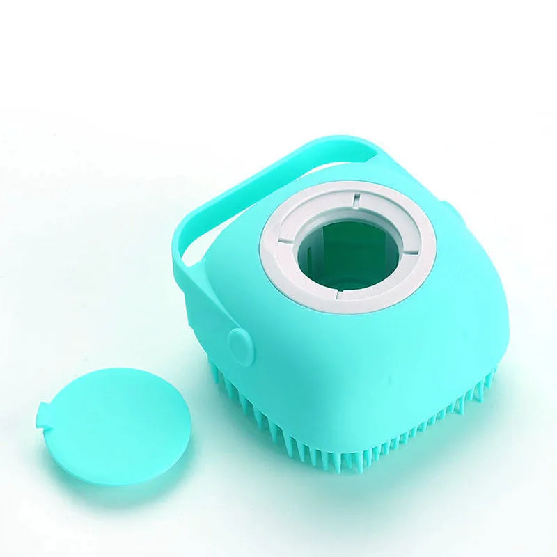 Silicone Pet Bath & Massage Brush – Dog & Cat Bath Scrubber