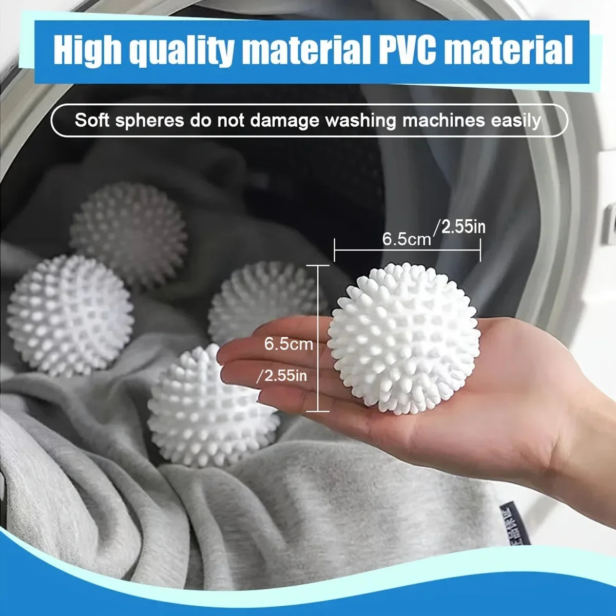 Reusable Laundry Balls 6/1Pcs - AntiReusable Laundry Dryer Balls – Choose 1, 3 or 6 Pack