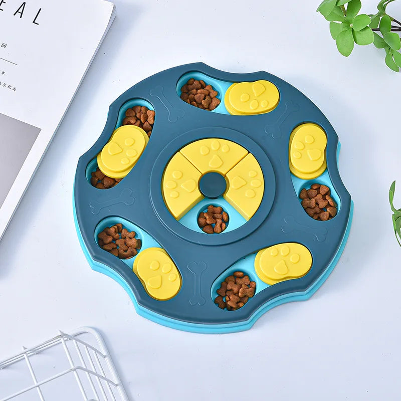 Interactive Dog Puzzle Feeder Toy – Slow Feeder Bowl for Dogs & Cats | IQ Treat Dispenser