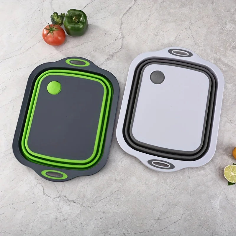 Foldable Portable Camping Basin – Space-Saving Sink, Storage & Cutting Board