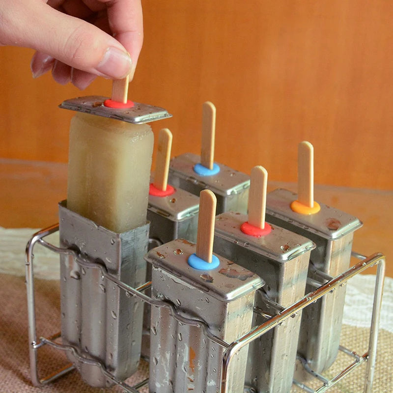 Premium Stainless Steel Popsicle Mould Set | Reusable Ice Block & Ice Cream Maker