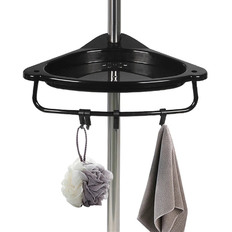 Adjustable 4-Tier Corner Shower Caddy | Tension Pole Bathroom Storage Rack