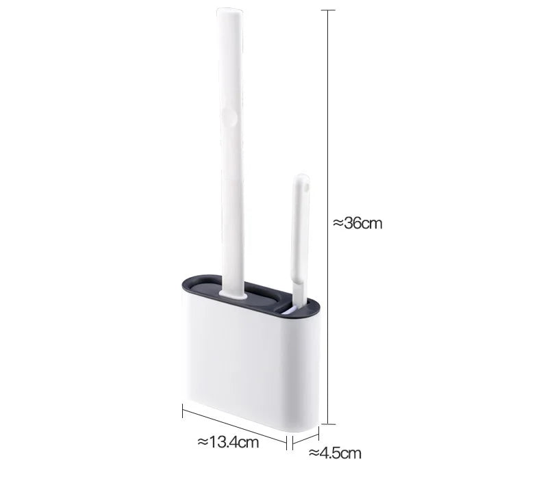 Silicone Toilet Brush with Flexible Head – Wall Mounted Bathroom Cleaner