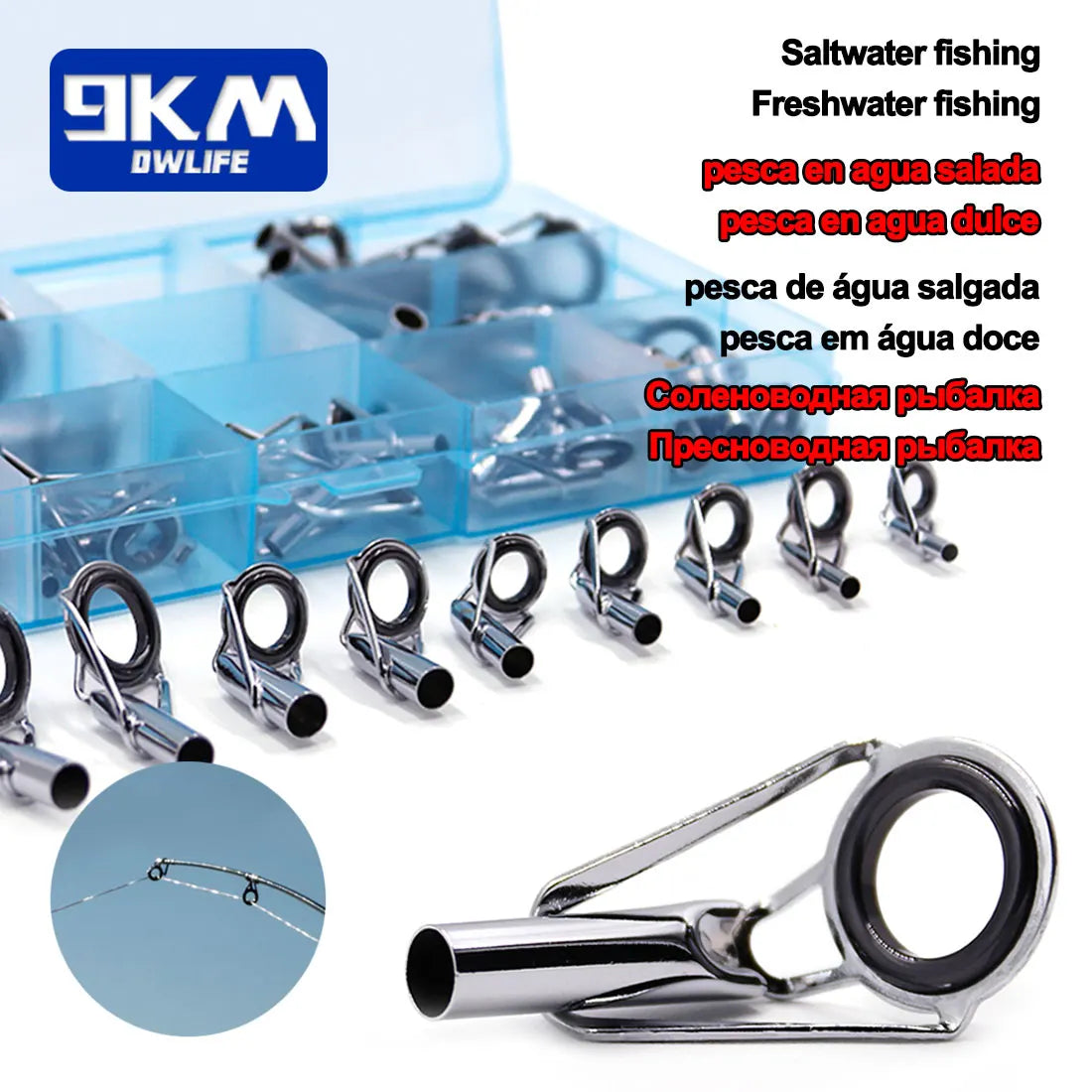 Fishing Rod Guide Repair Kit – Stainless Steel & Ceramic Tip Rings
