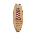 Vintage Wooden Surfboard Wall Decor | Beach Style Hanging Sign