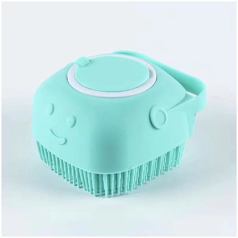 Silicone Pet Bath & Massage Brush – Dog & Cat Bath Scrubber