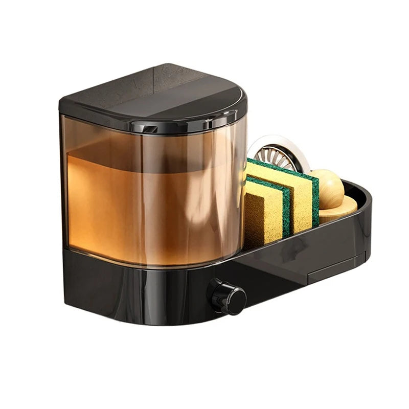 Wall-Mounted Soap Dispenser with Sponge Holder