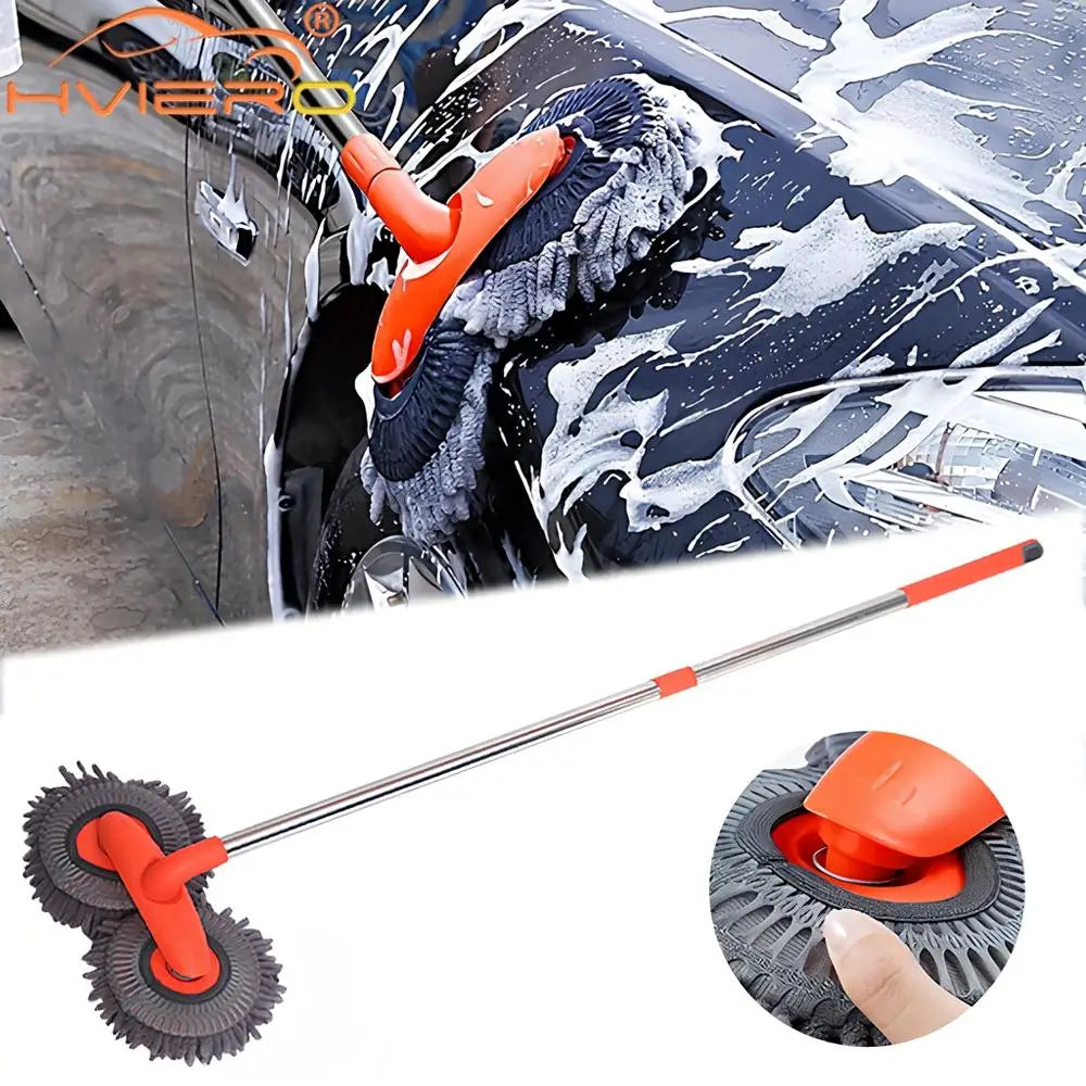 360° Microfiber Car Wash Mop with Extendable Handle | Scratch-Free Cleaning Brush