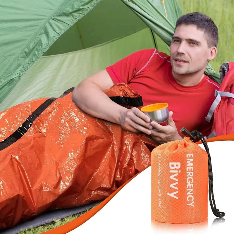 Emergency Survival Sleeping Bag – Thermal Waterproof Bivy Sack for Camping & Hiking